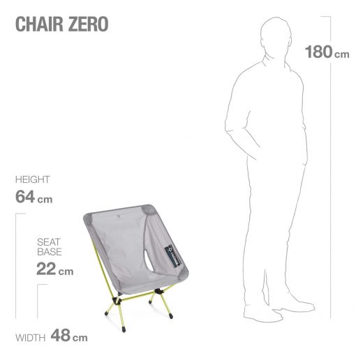 Helinox Chair Zero grey size comparison