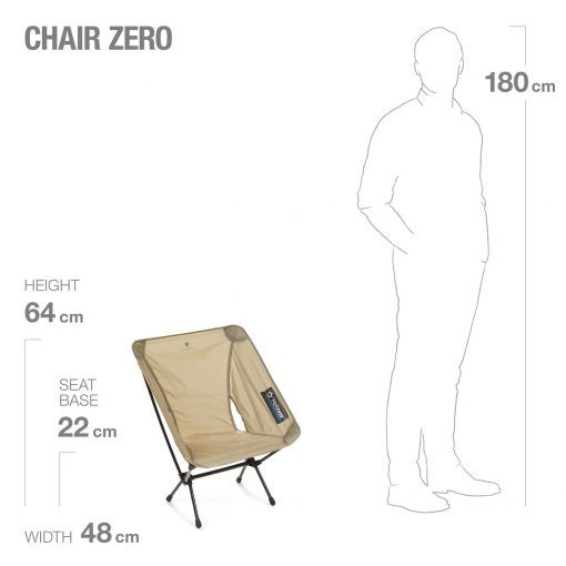 Helinox Chair Zero Sand size comparison